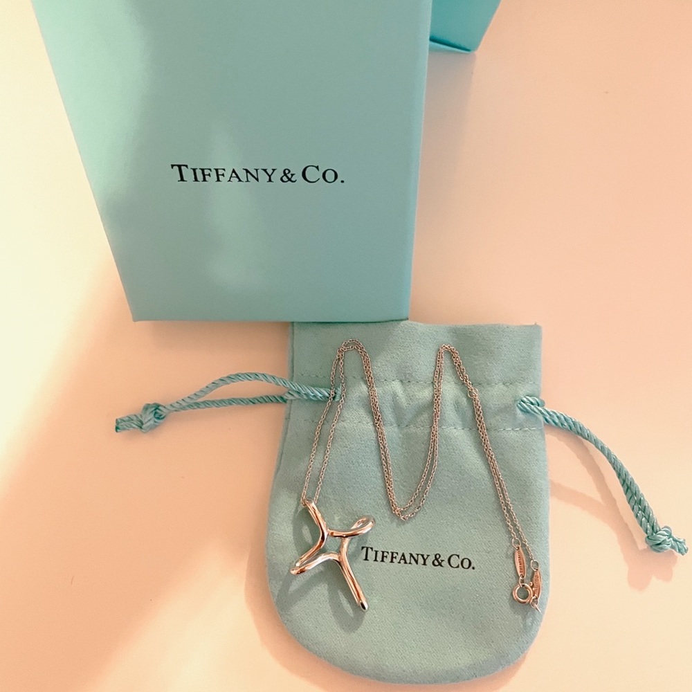 Tiffany and Co Infinity Cross Pendant necklace